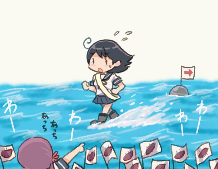 ushio and akebono (kantai collection) drawn by saiguchi_otoufu