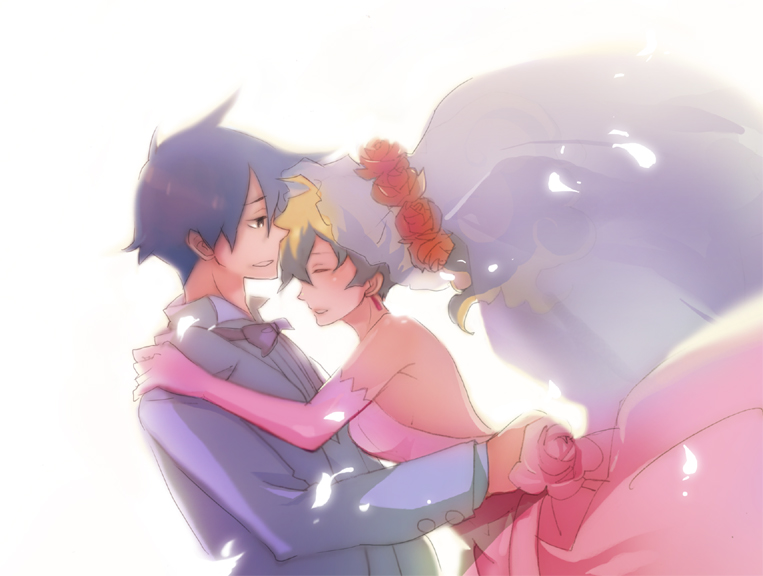 nia teppelin and simon (tengen toppa gurren lagann) drawn by luo_zi