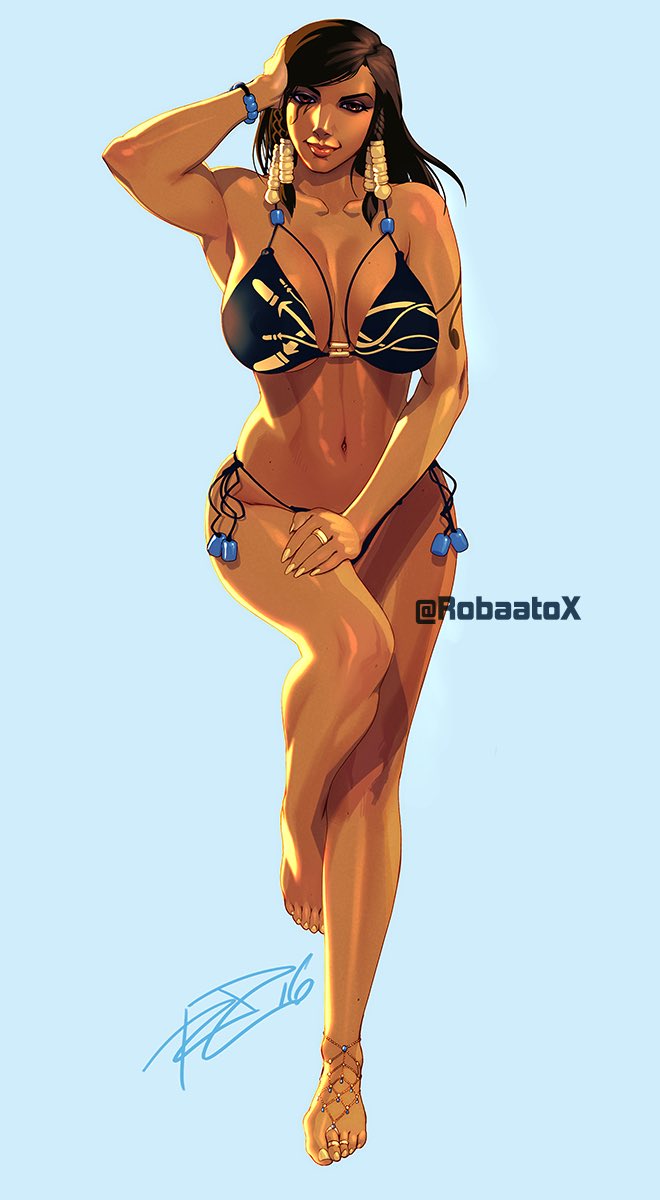 pharah (overwatch and 1 more) drawn by robaato