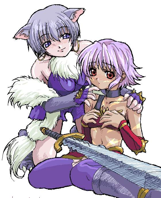 kunisaki rena and ouka (.hack// and 1 more) drawn by kotobuki_hajime