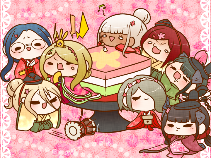 akamatsu kaede, harukawa maki, iruma miu, yumeno himiko, yonaga angie, and 3 more (danganronpa and 1 more) drawn by yumaru_(marumarumaru)