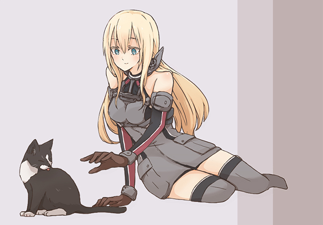 bismarck and unsinkable sam (kantai collection) drawn by enu_(roco_roco44)