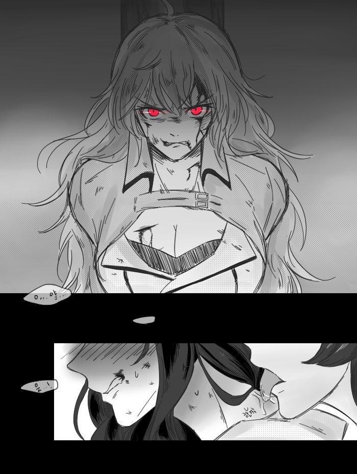 yang xiao long, blake belladonna, and neopolitan (rwby) drawn by yahaee