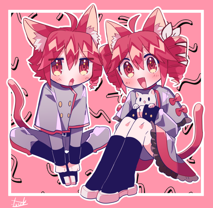kasane teto and kasane ted (utau and 1 more) drawn by hazuki_kasane and yuusuke-kun