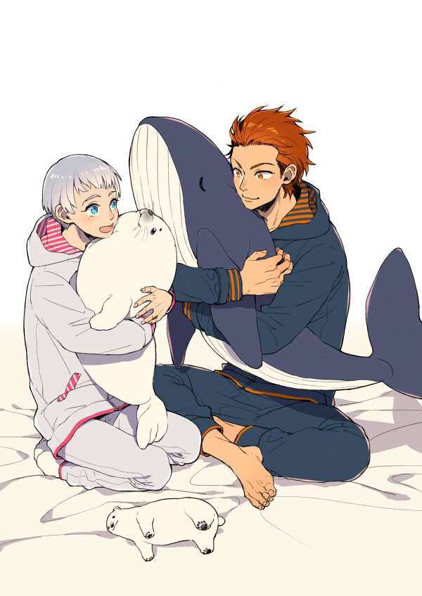 nitori aiichirou and mikoshiba seijuurou (free!) drawn by dethmath