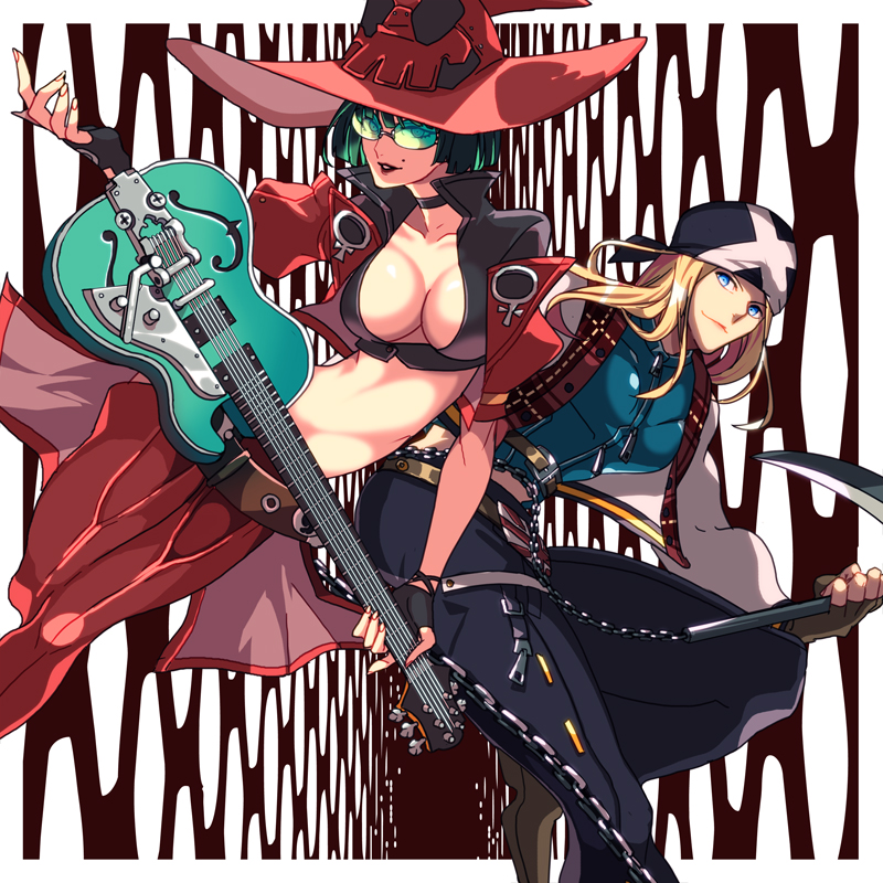 i-no and axl low (guilty gear and 1 more) drawn by peko_(opal)