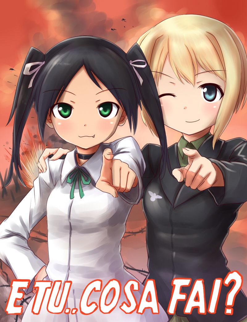 erica hartmann and francesca lucchini (world witches series and 1 more) drawn by a9b_(louis814)