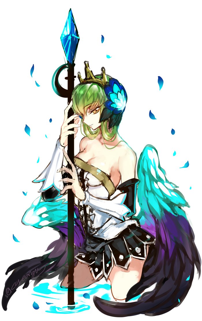 c.c. and gwendolyn (code geass and 1 more) drawn by creayus