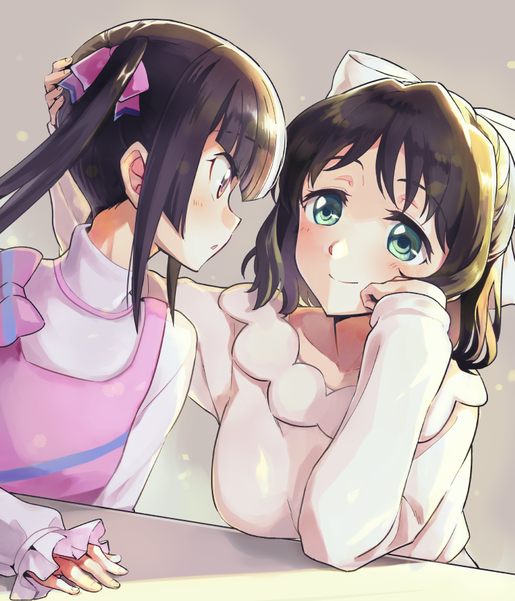 tsukuyomi shirabe and kohinata miku (senki zesshou symphogear) drawn by niina_ryou