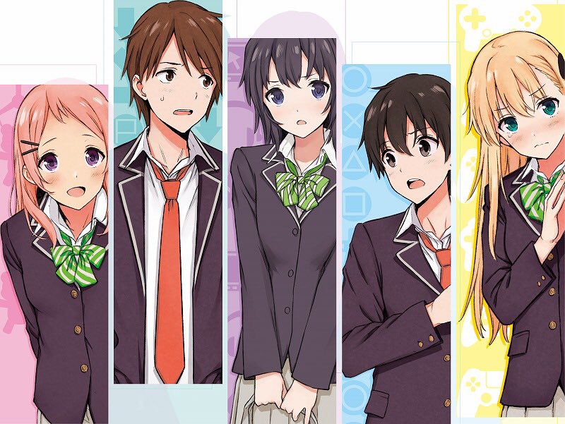tendou karen, hoshinomori chiaki, aguri, amano keita, and uehara tasuku (gamers!) drawn by saboten