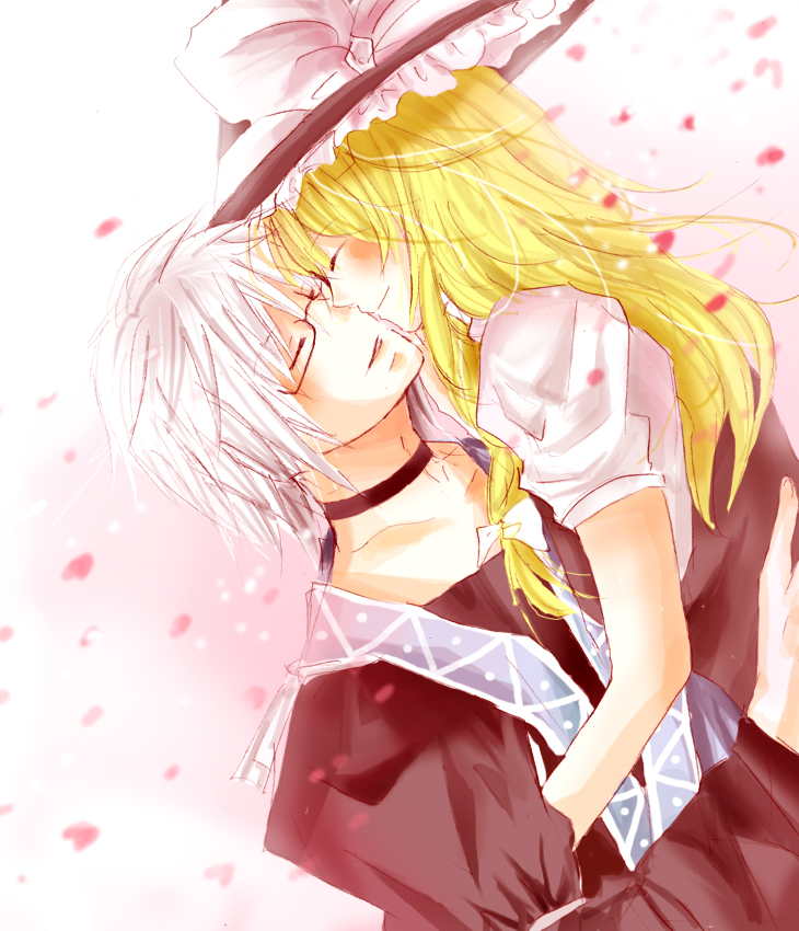 kirisame marisa and morichika rinnosuke (touhou) drawn by ichina