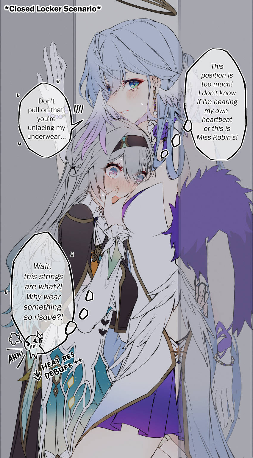 firefly and robin (honkai and 1 more) drawn by sieka_(piiroinardesco)