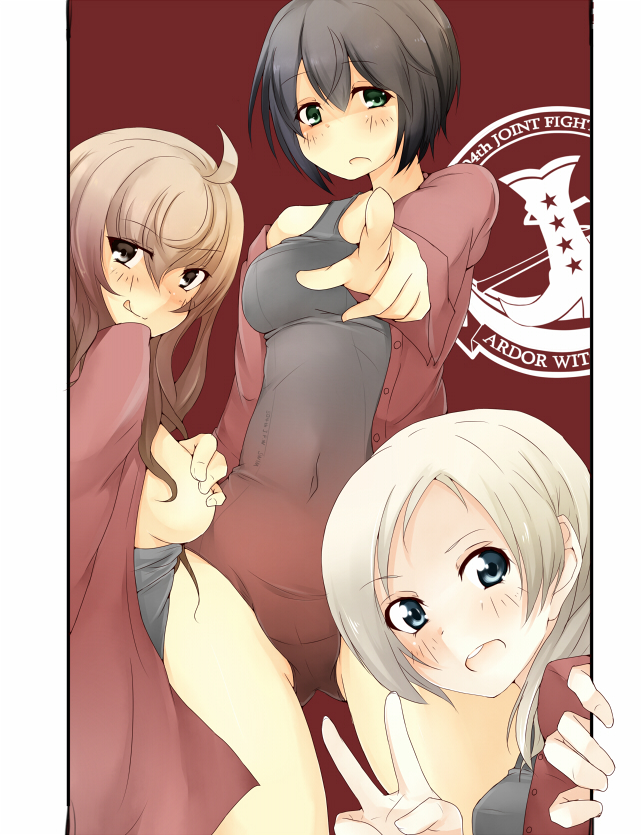 fernandia malvezzi, luciana mazzei, and martina crespi (world witches series and 1 more) drawn by amai_nekuta