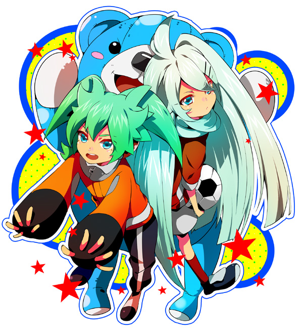 fei rune, wonderbat, and manto (inazuma eleven and 2 more) drawn by akishima_kei