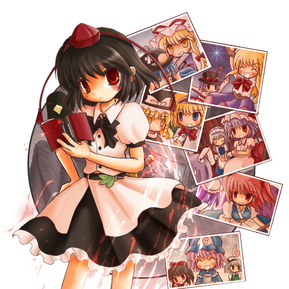 hakurei reimu, kirisame marisa, remilia scarlet, izayoi sakuya, konpaku youmu, and 9 more (touhou and 1 more) drawn by punakko