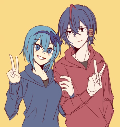 claire elford and wilardo adler (witch's heart) drawn by biyo