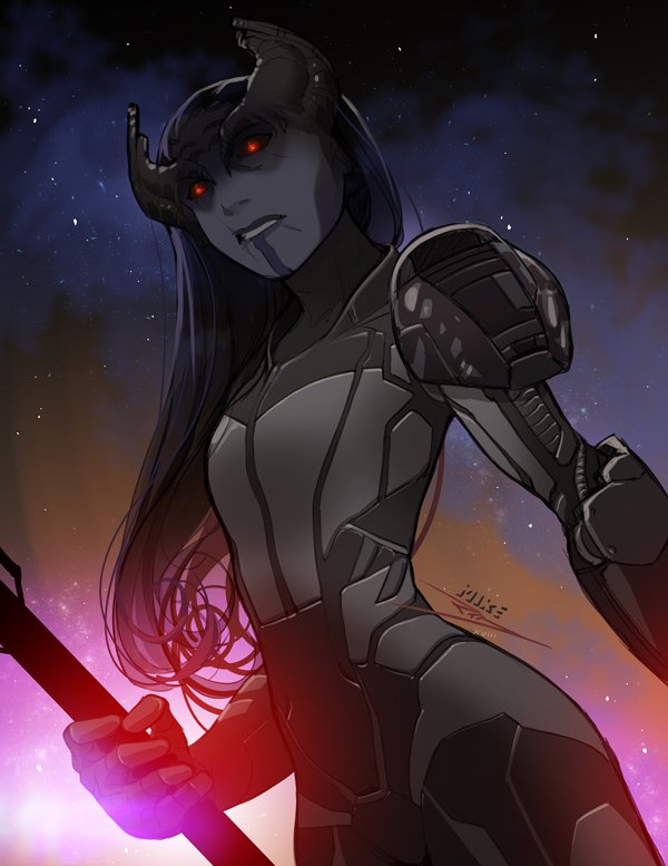 proxima midnight (marvel and 3 more) drawn by vashperado