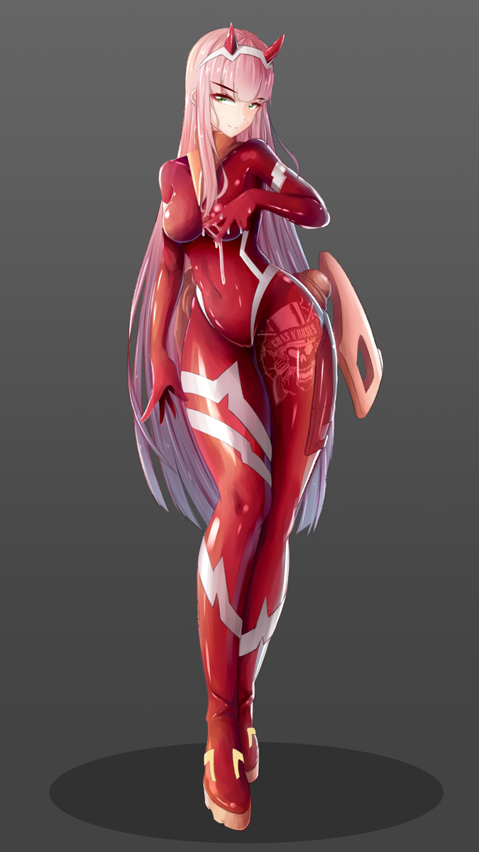 zero two (darling in the franxx) drawn by zhongji_renxing_zi_zou_xian_danhuang