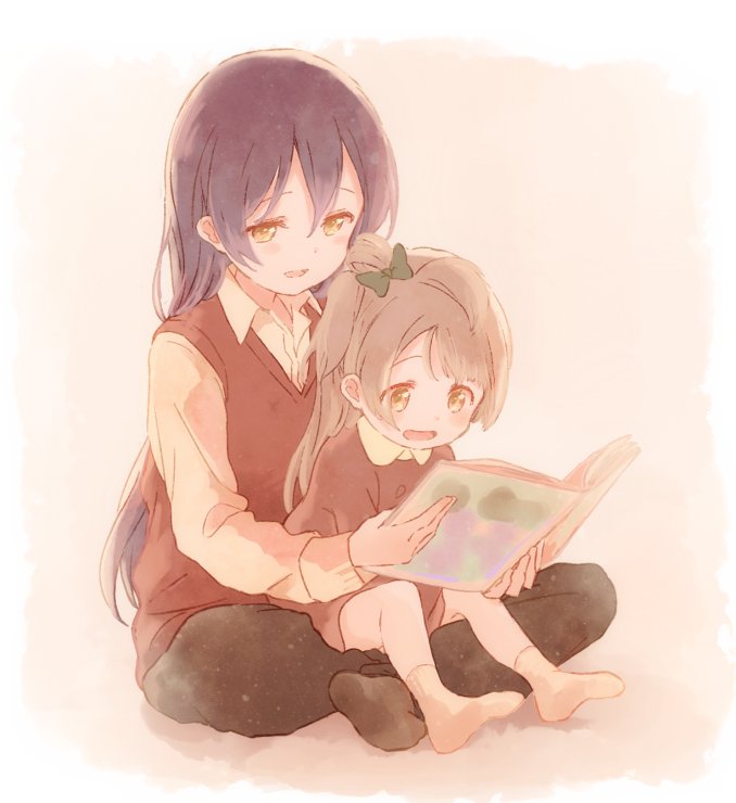 sonoda umi and minami kotori (love live! and 1 more) drawn by cora_stt