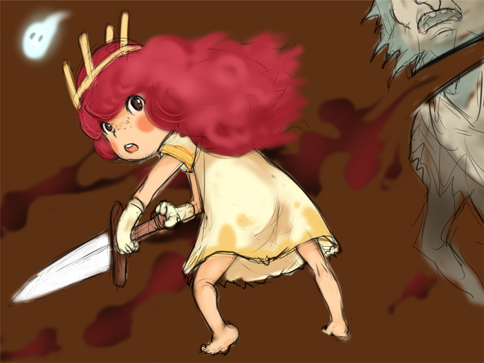 princess aurora and igniculus (child of light) drawn by e10