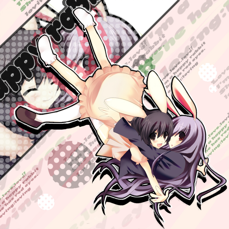 reisen udongein inaba and inaba tewi (touhou) drawn by kinoko_(hkn)