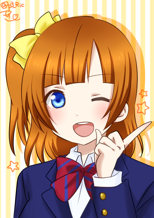 kosaka honoka (love live! and 1 more) drawn by ric._(marchen_mozuku)