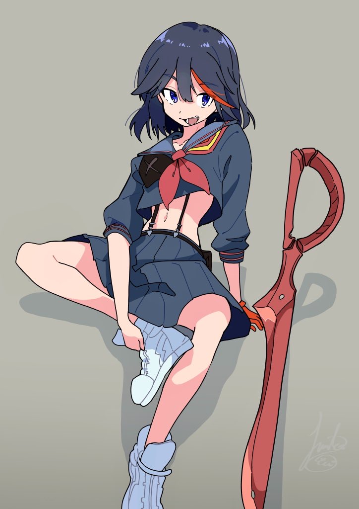 matoi ryuuko and senketsu (kill la kill) drawn by hanten_(hantennano)