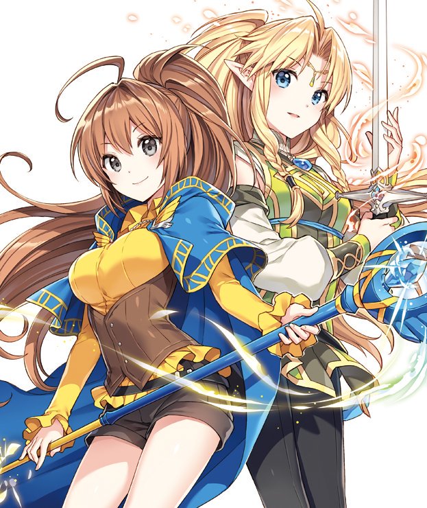 azuma rin and miyura (isekai cheat magician) drawn by nardack