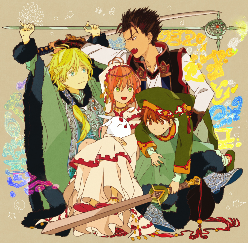 li syaoran, mokona, sakura hime, xiaolang, fai d. flowright, and 1 more (cardcaptor sakura and 1 more) drawn by 318pecco