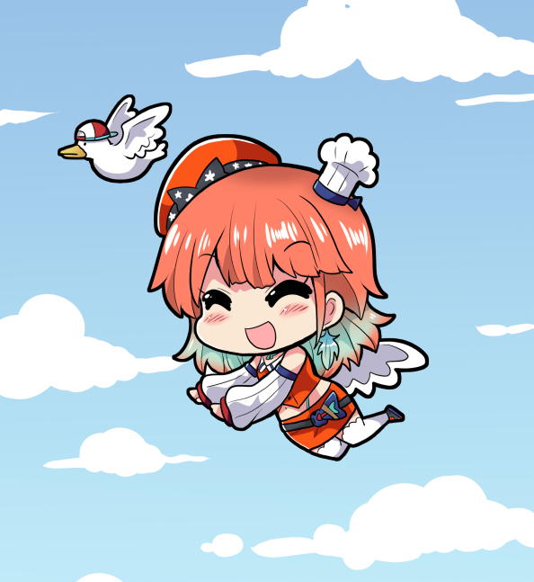 takanashi kiara and subaru duck (hololive and 1 more) drawn by colonel_aki