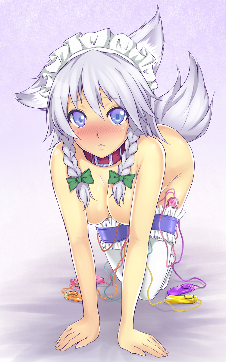 izayoi sakuya and inu sakuya (touhou) drawn by makita_(twosidegekilove)