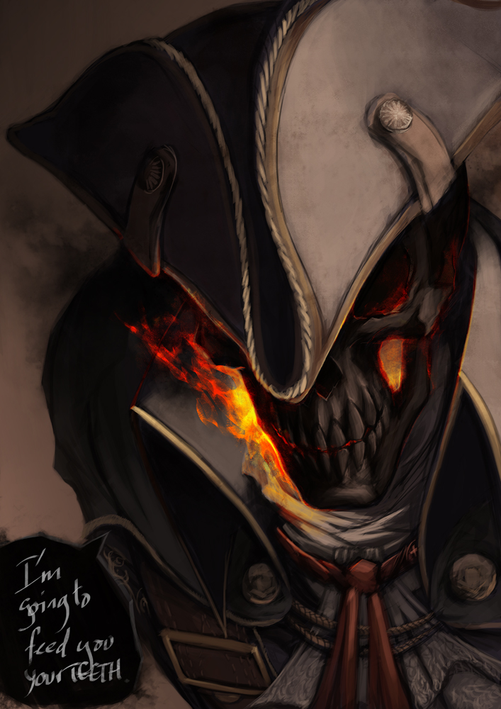 ghost rider and haytham kenway (marvel and 3 more) drawn by captainberunov