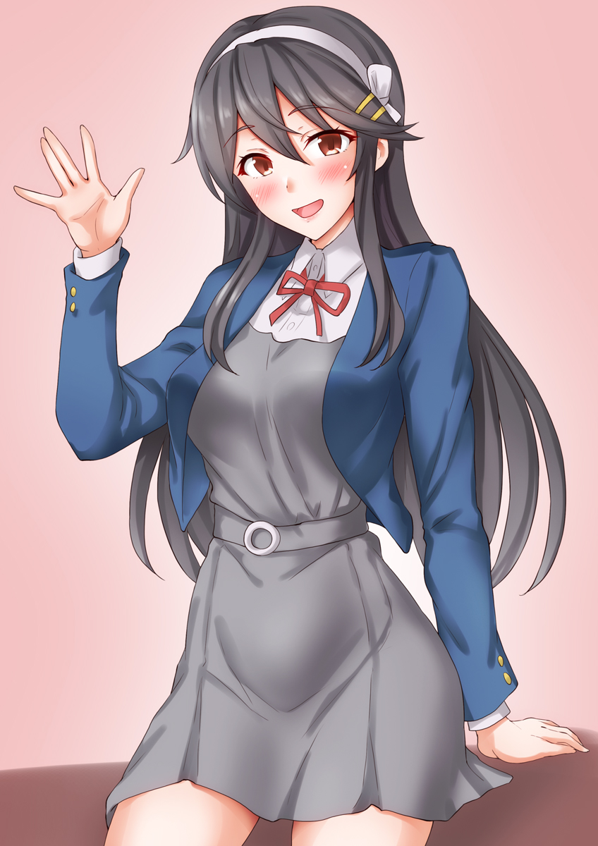 haruna and shibuya kanon (kantai collection and 2 more) drawn by anti_(untea9)
