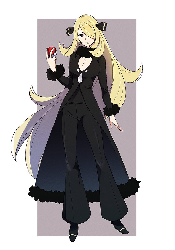 cynthia (pokemon and 1 more) drawn by yk_rkgk8