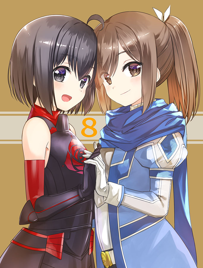 maple and sally (itai no wa iya nano de bougyoryoku ni kyokufuri shitai to omoimasu) drawn by koin_(foxmark)