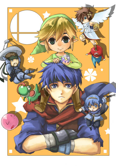 link, kirby, mario, ike, pit, and 4 more (fire emblem and 9 more)