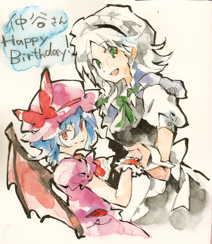 remilia scarlet and izayoi sakuya (touhou) drawn by shinoasa