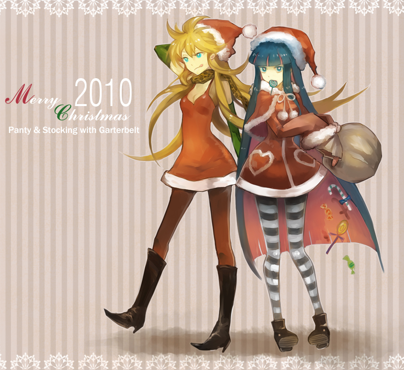 stocking and panty (panty & stocking with garterbelt) drawn by teki_(kakari)
