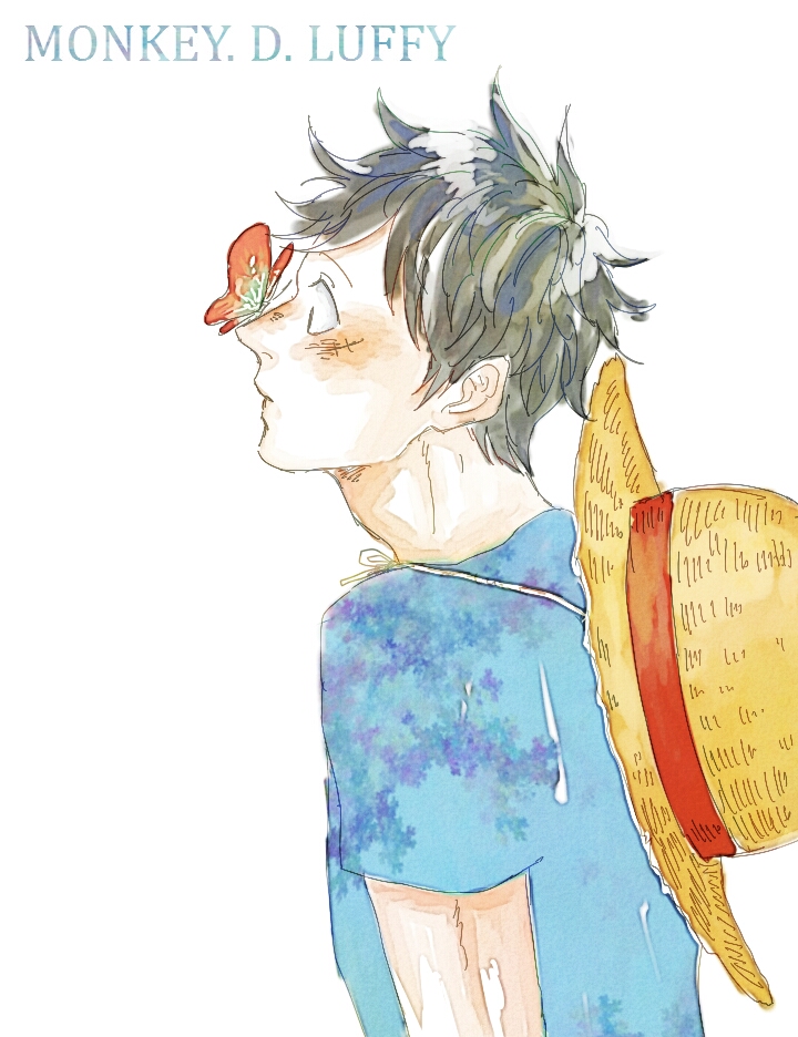 monkey d. luffy (one piece) drawn by murokan_77