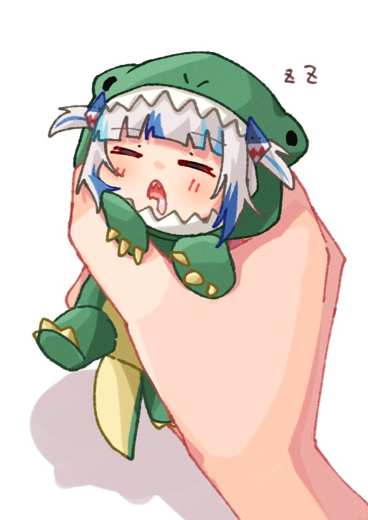 gawr gura (hololive and 1 more) drawn by kurushiro1102