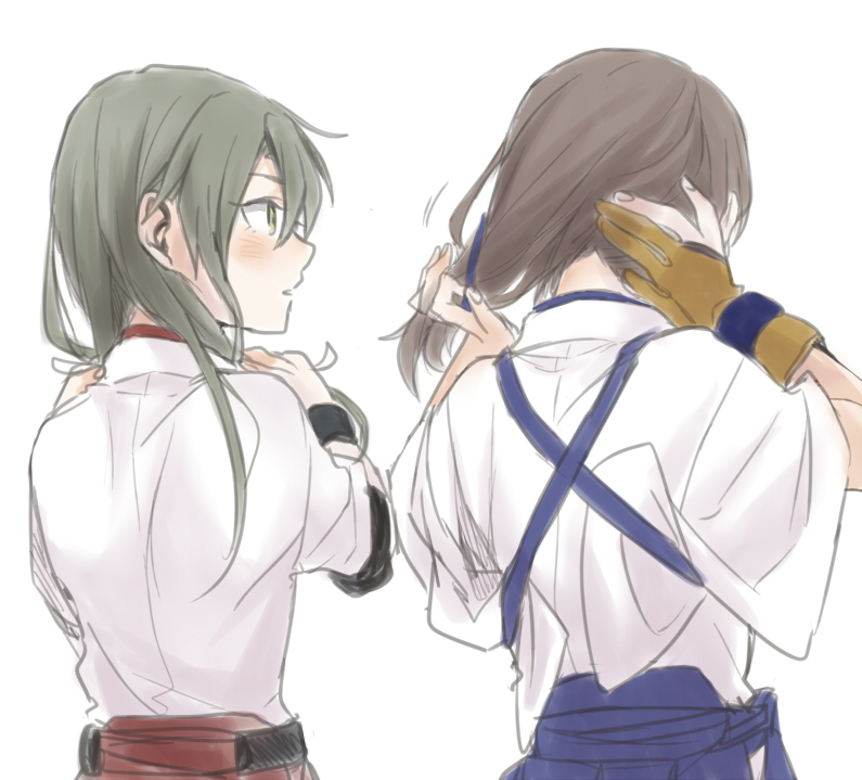 kaga and zuikaku (kantai collection) drawn by ree_(re-19)