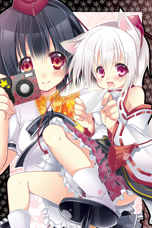 shameimaru aya and inubashiri momiji (touhou) drawn by hikanyan
