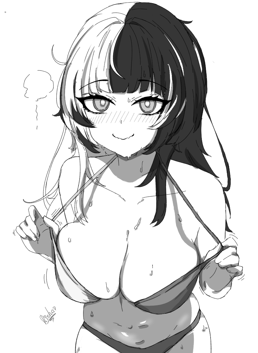 shiori novella (hololive and 1 more) drawn by risha