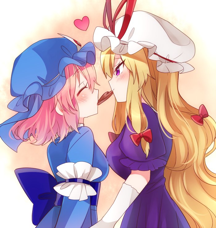 yakumo yukari and saigyouji yuyuko (touhou) drawn by fukurahagi_uomaru