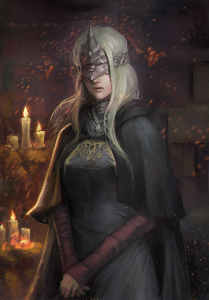 fire keeper (dark souls and 1 more) drawn by phamoz