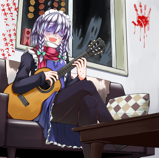 izayoi sakuya and tsukigi (touhou and 1 more) drawn by iwanori