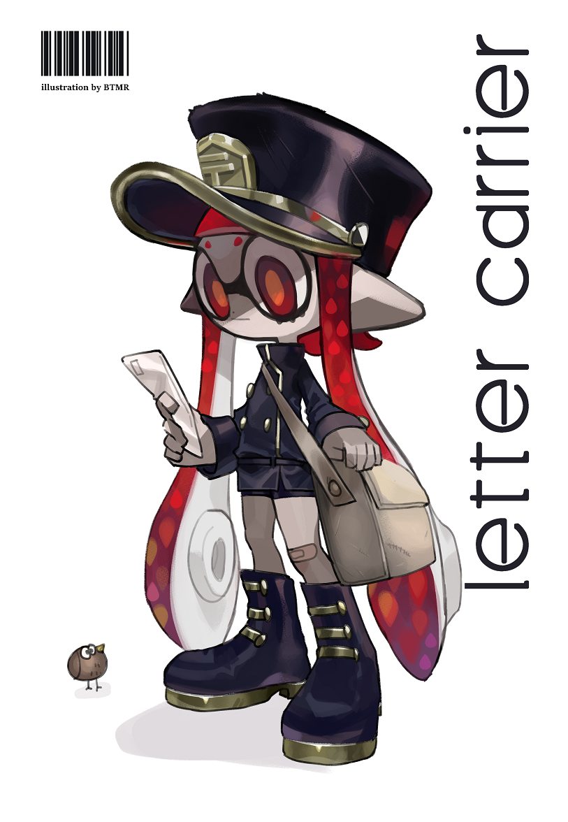 inkling player character and inkling girl (splatoon) drawn by btmr_game