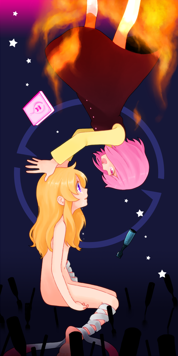 tokikago yuri and oginome momoka (mawaru penguindrum) drawn by nogi_(noooog)