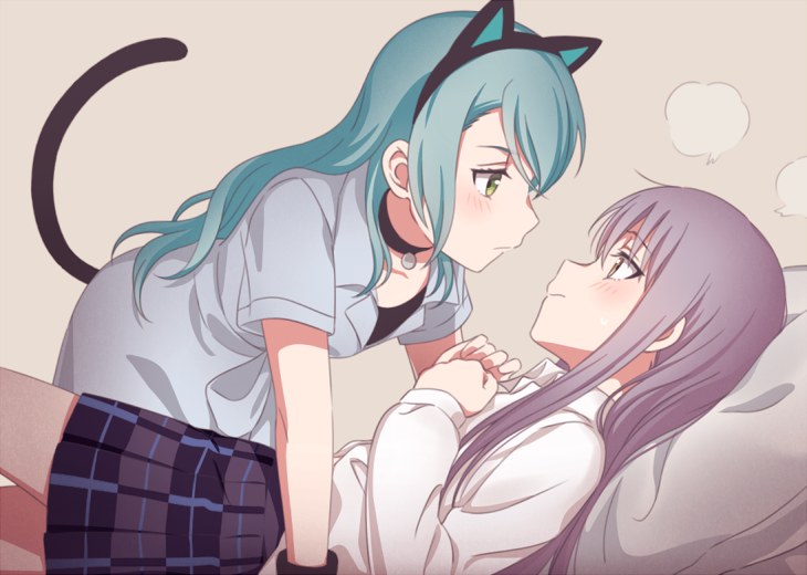 hikawa sayo and minato yukina (bang dream!) drawn by un403lucky