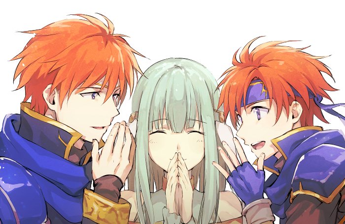 roy, ninian, and eliwood (fire emblem and 3 more) drawn by ariuma